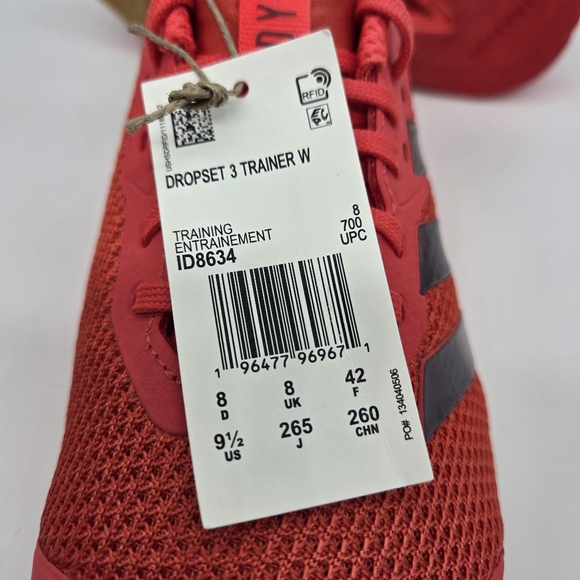 New adidas Dropset 3 Red Shadow Women's Workout Shoes Size 9.5 - Picture 8 of 8